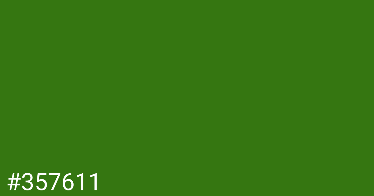 Hex color #357611 graphic