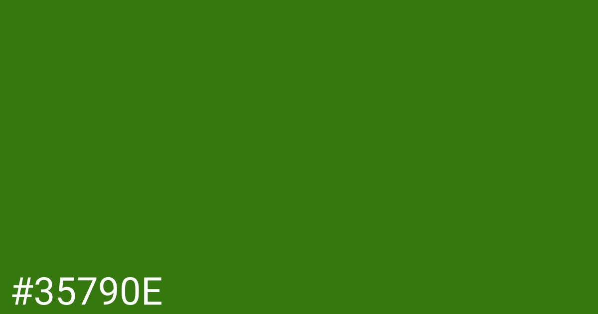 Hex color #35790e graphic