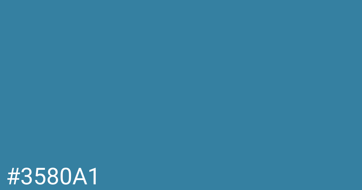 Hex color #3580a1 graphic