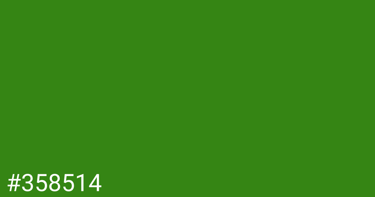 Hex color #358514 graphic