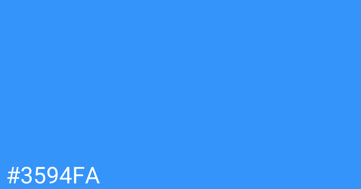 Hex color #3594fa graphic