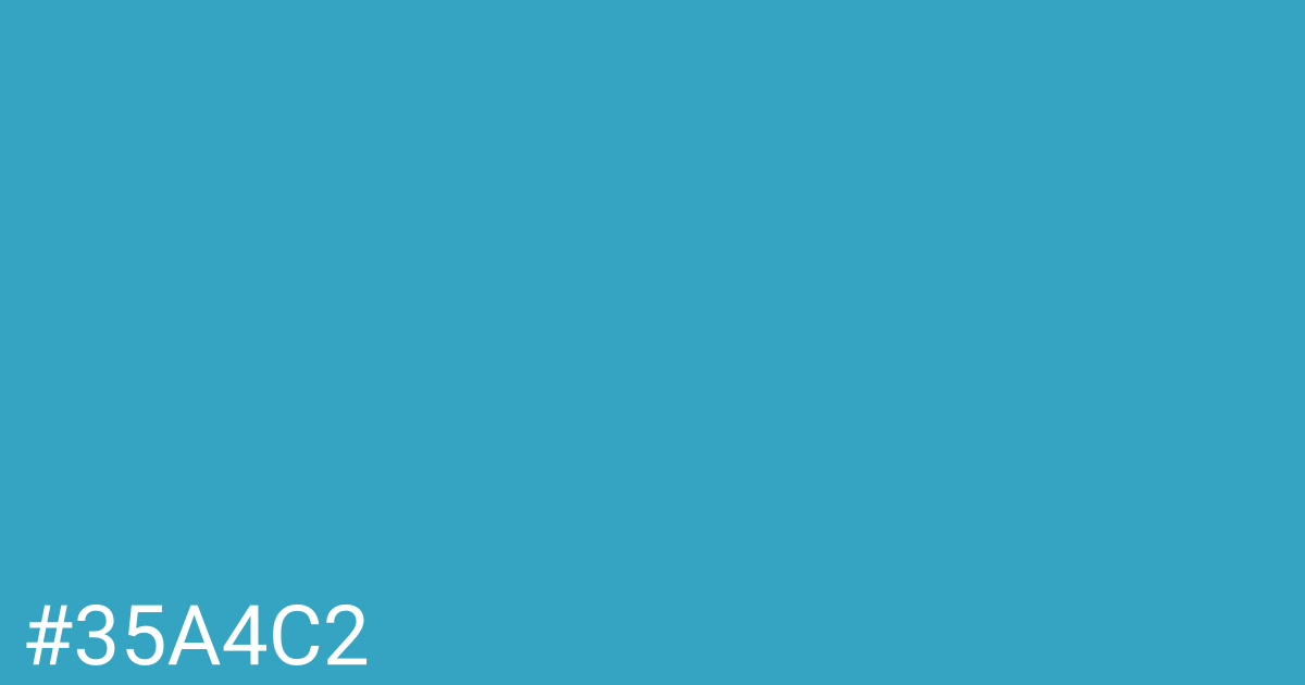 Hex color #35a4c2 graphic