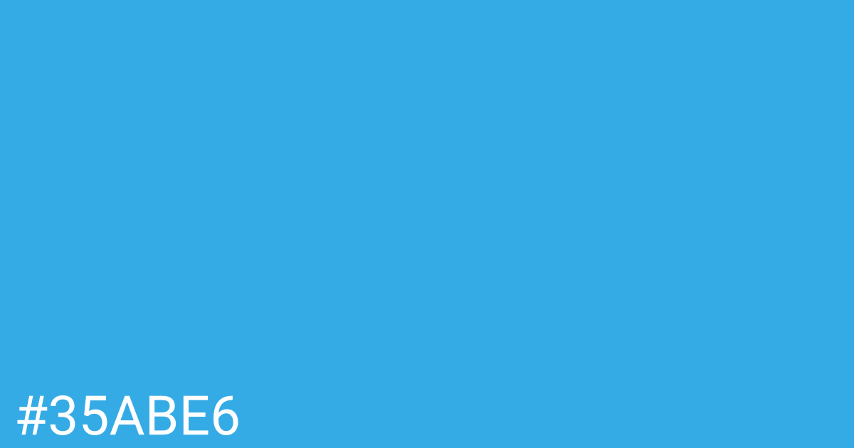 Hex color #35abe6 graphic
