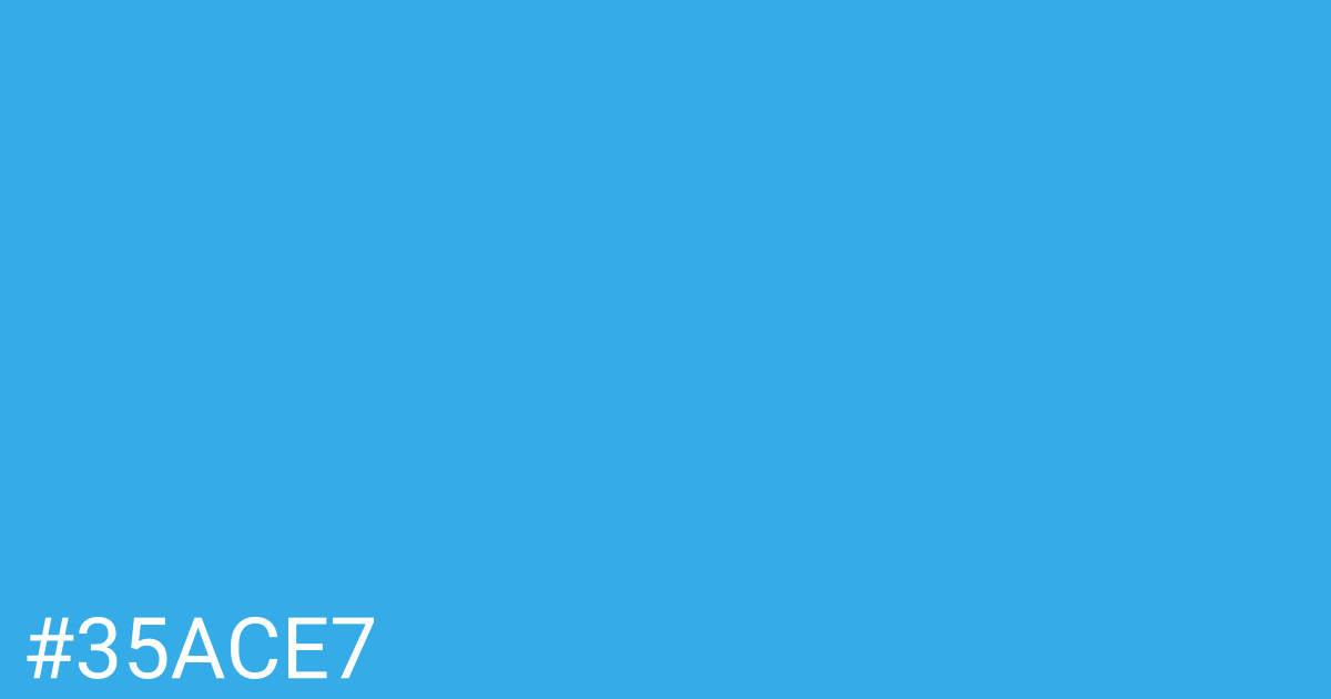 Hex color #35ace7 graphic