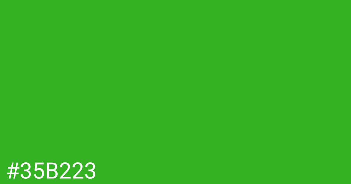 Hex color #35b223 graphic