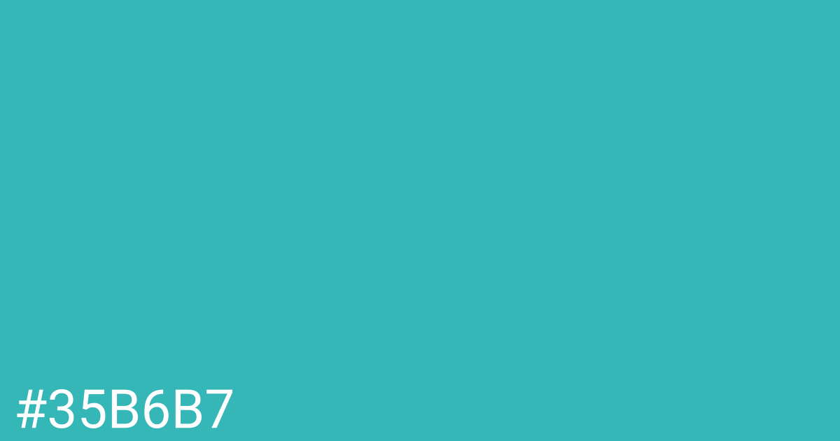 Hex color #35b6b7 graphic