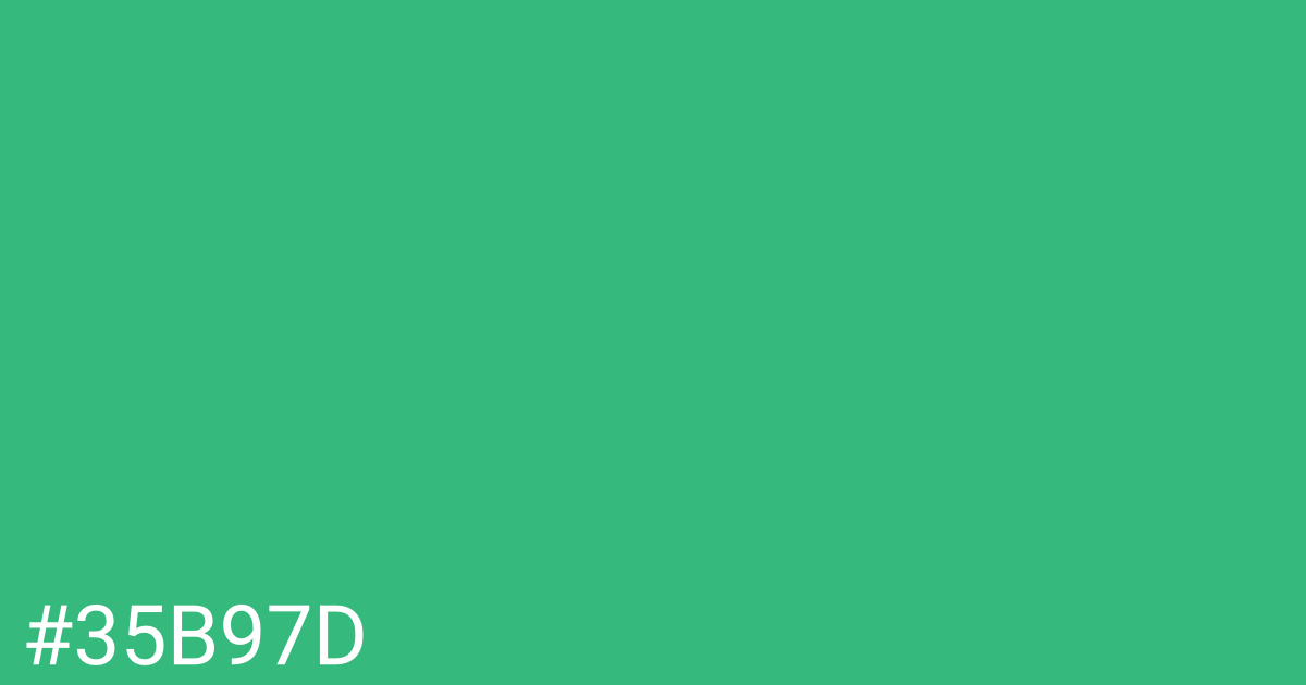 Hex color #35b97d graphic
