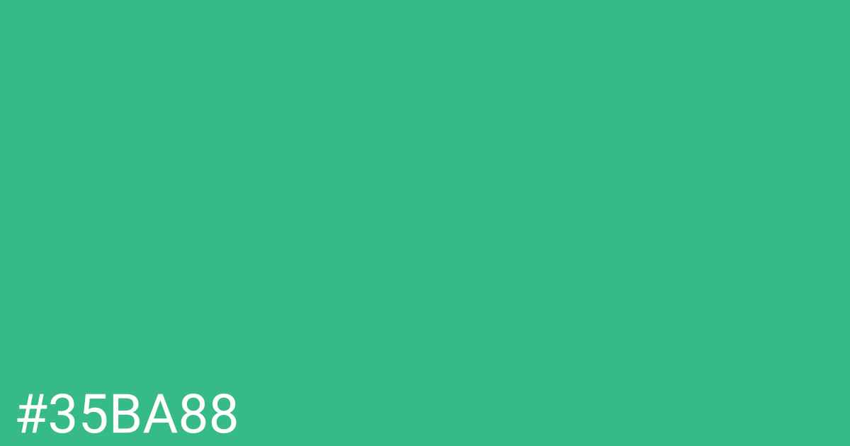 Hex color #35ba88 graphic