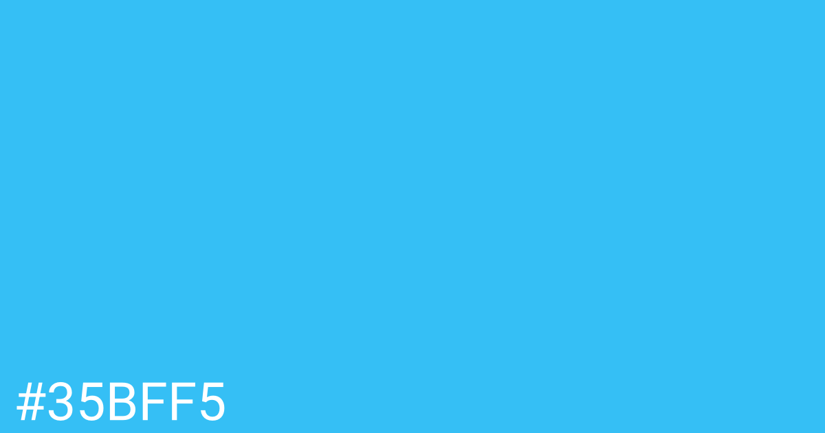 Hex color #35bff5 graphic