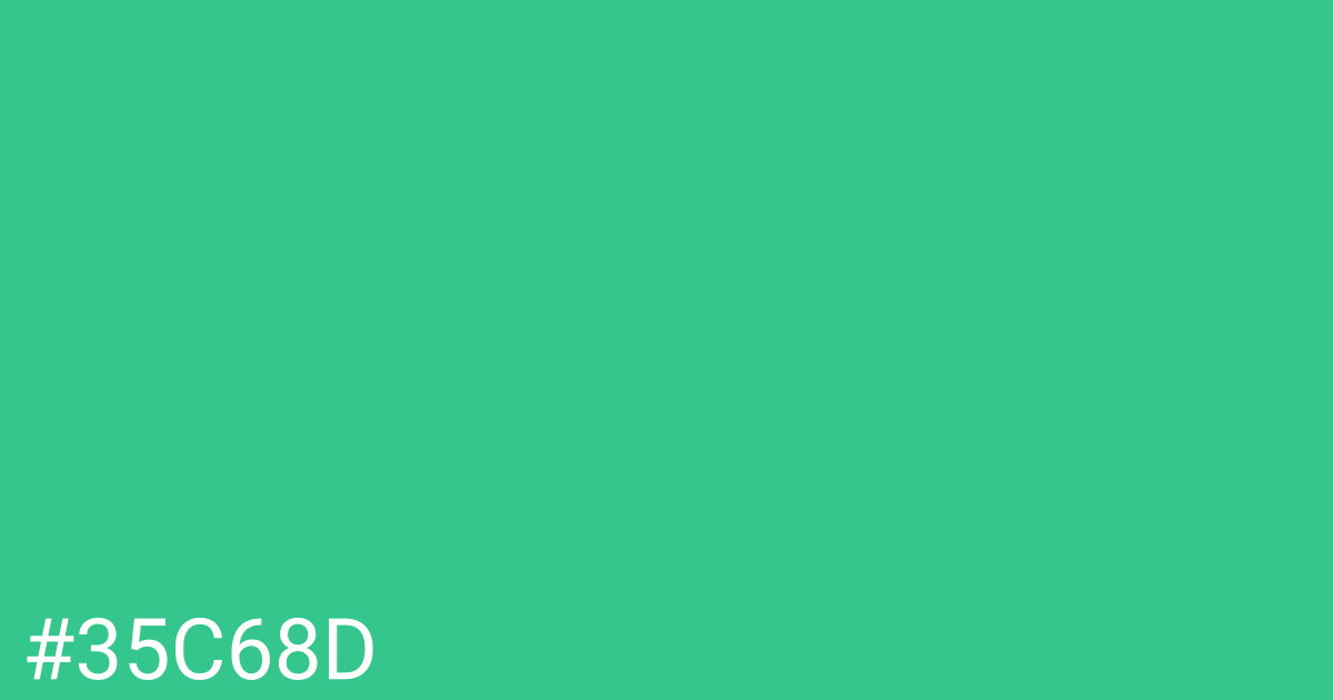 Hex color #35c68d graphic