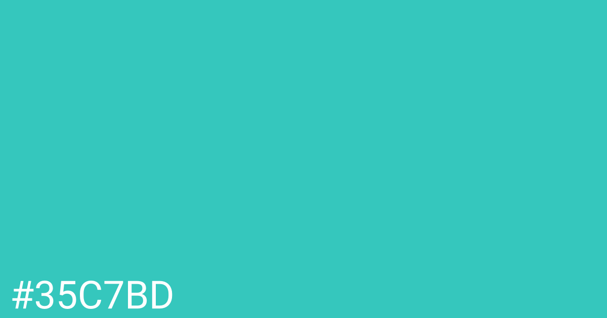 Hex color #35c7bd graphic