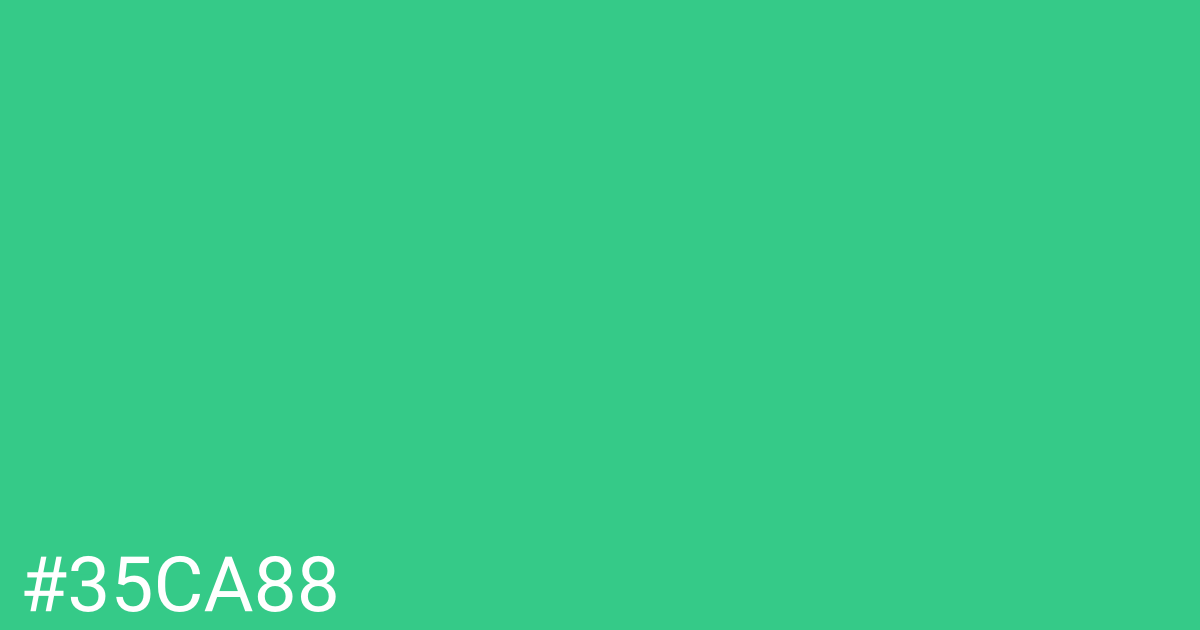 Hex color #35ca88 graphic