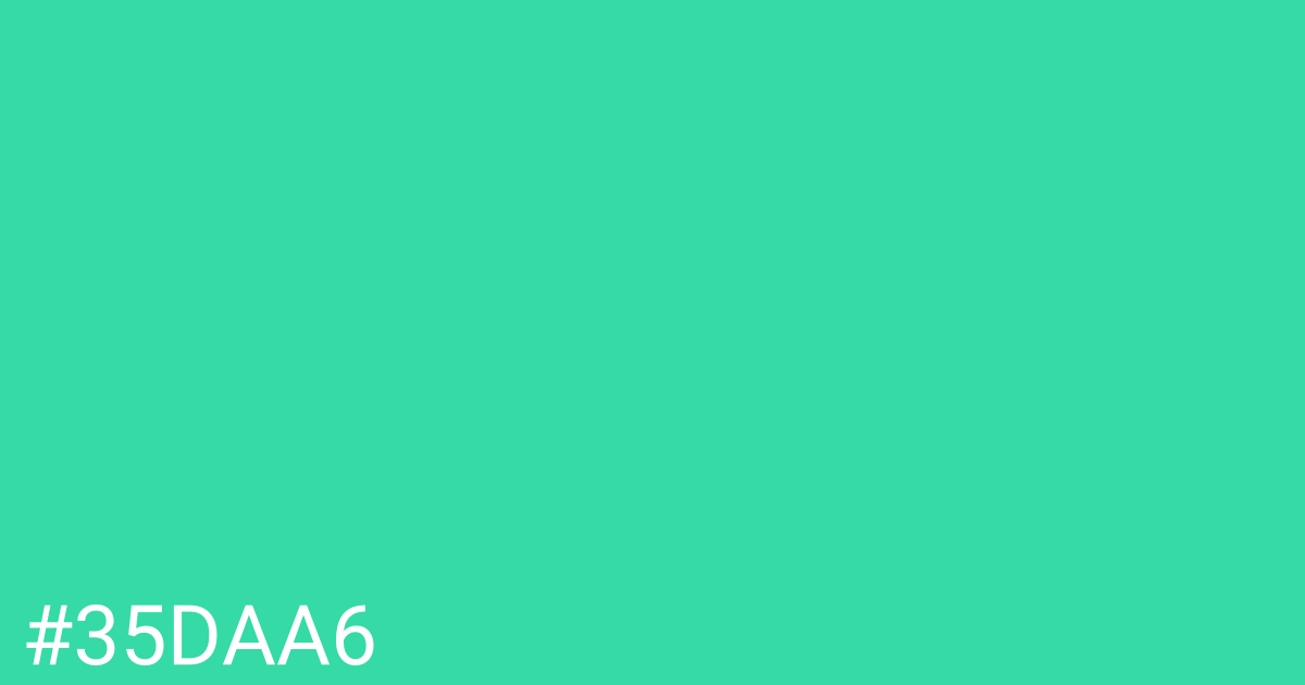 Hex color #35daa6 graphic