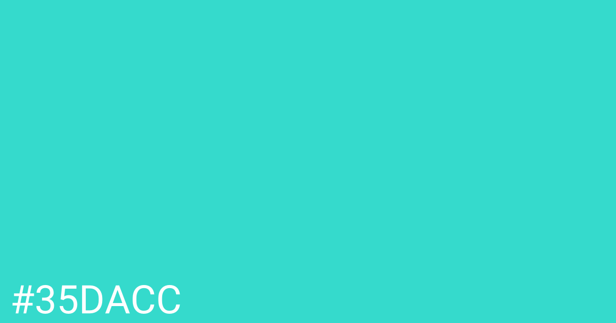 Hex color #35dacc graphic