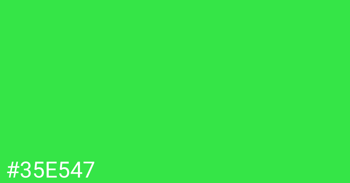 Hex color #35e547 graphic
