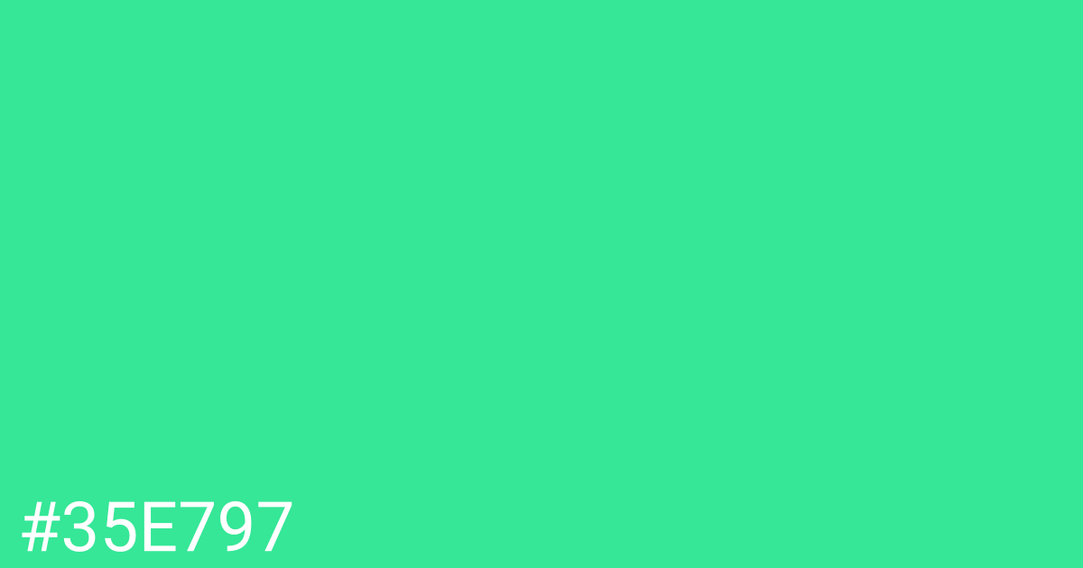 Hex color #35e797 graphic