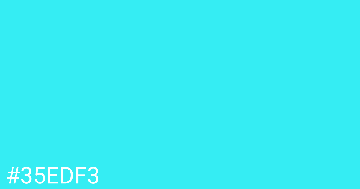 Hex color #35edf3 graphic