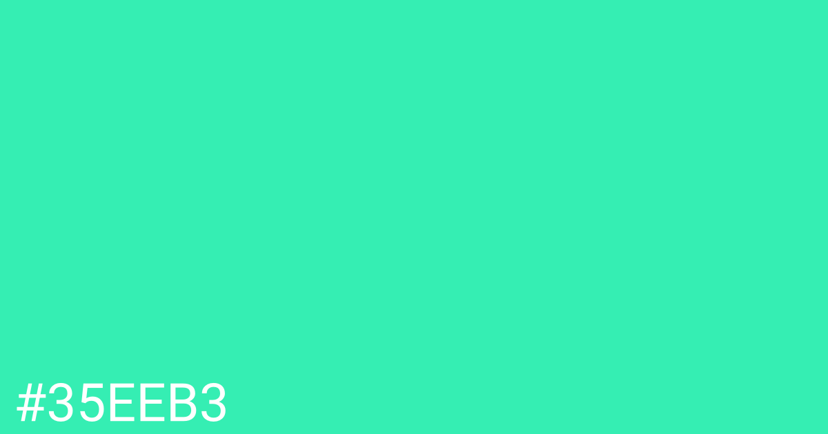 Hex color #35eeb3 graphic