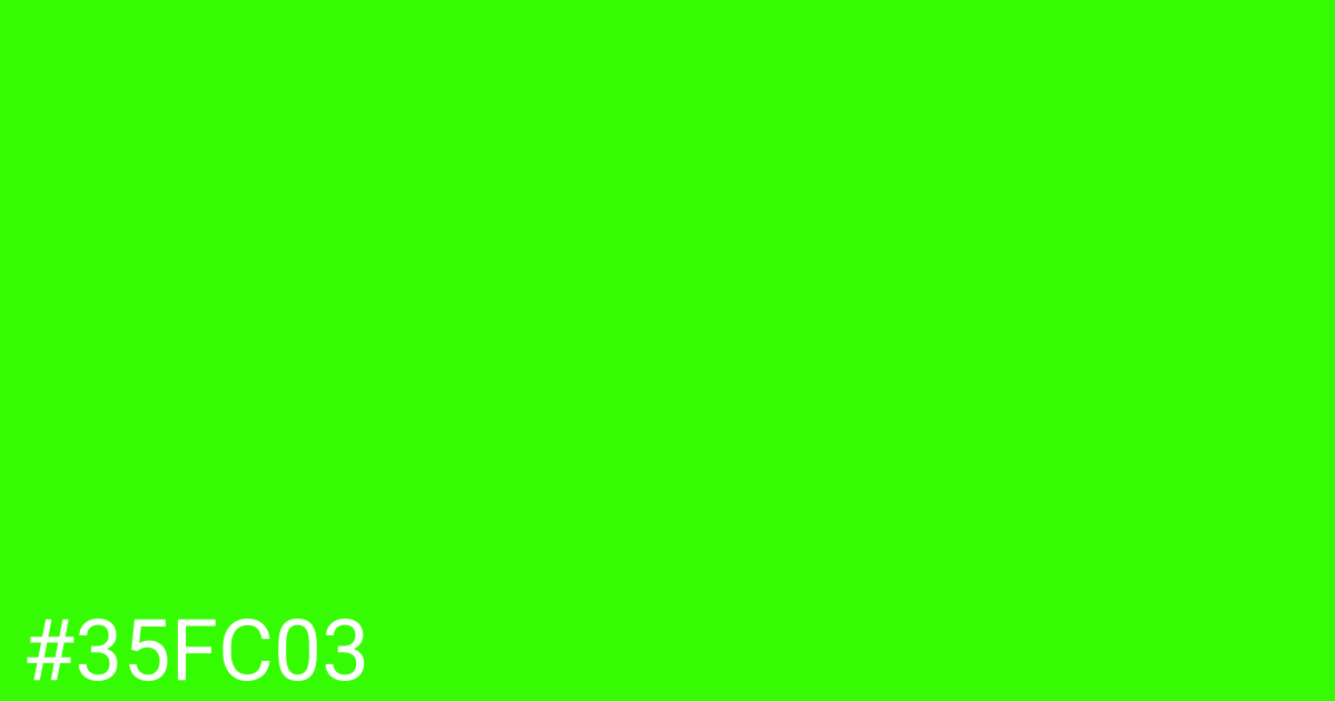 Hex color #35fc03 graphic