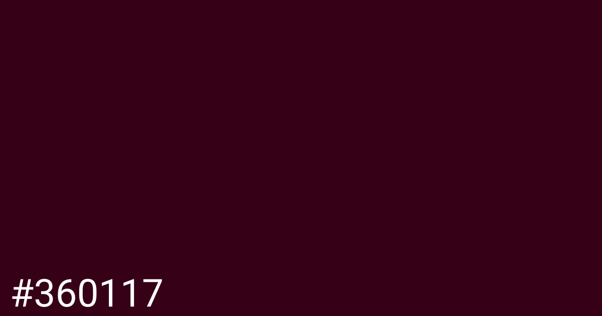 Hex color #360117 graphic