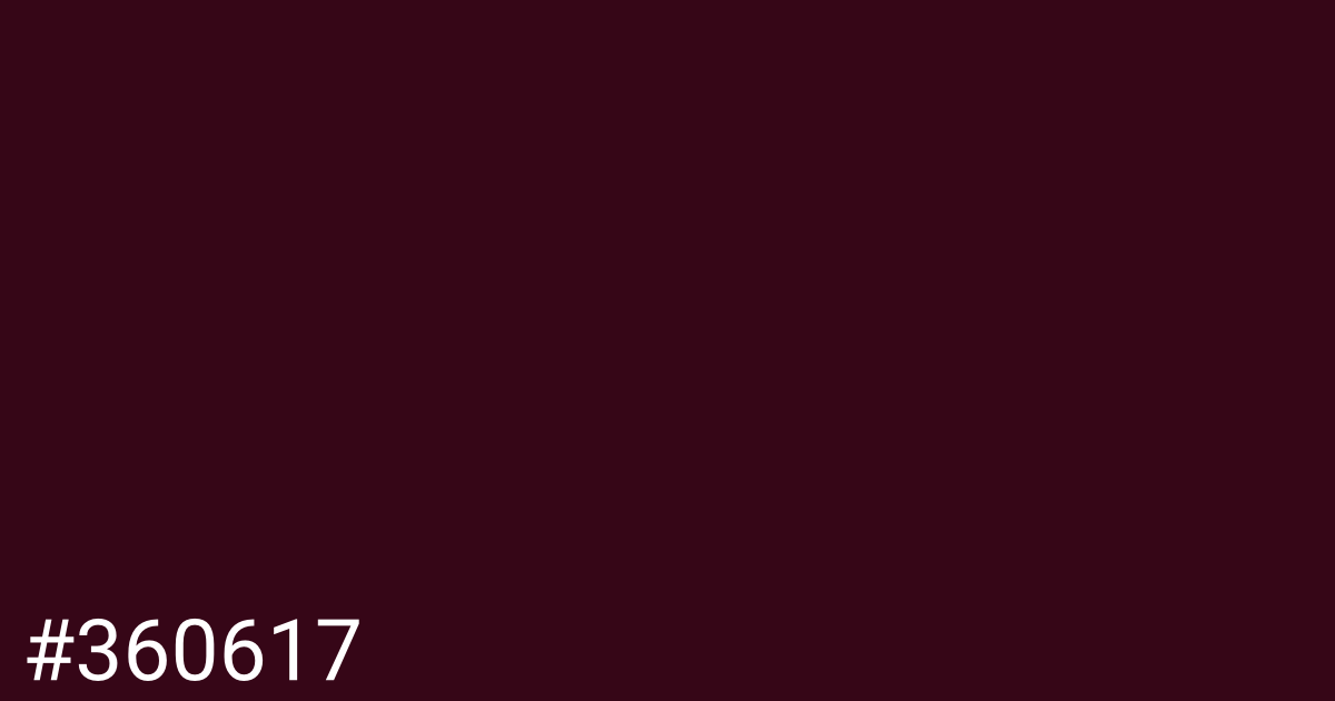 Hex color #360617 graphic