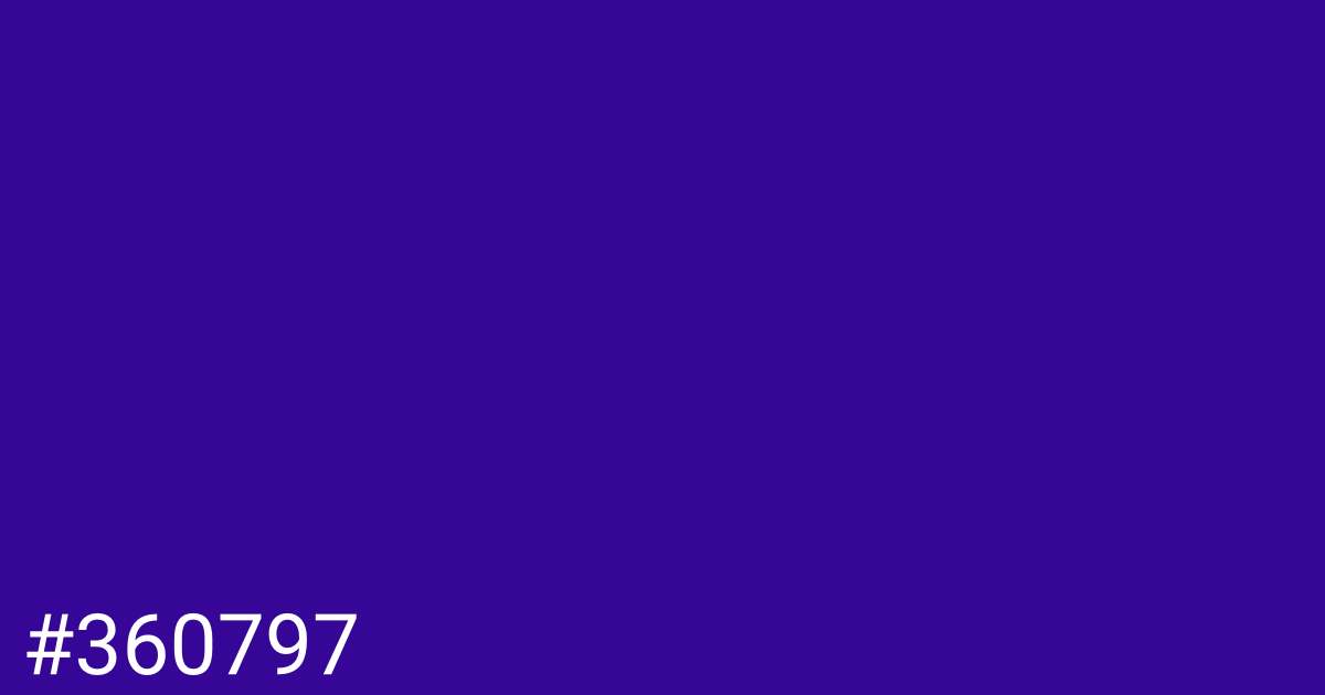 Hex color #360797 graphic