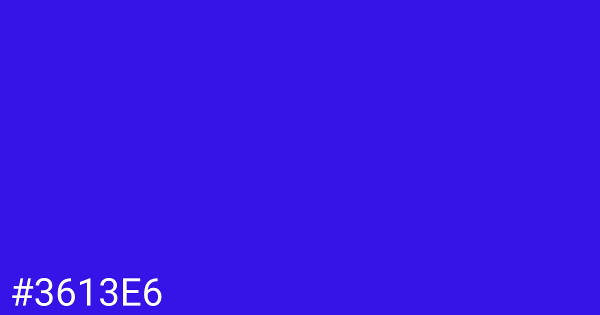 Hex color #3613e6 graphic