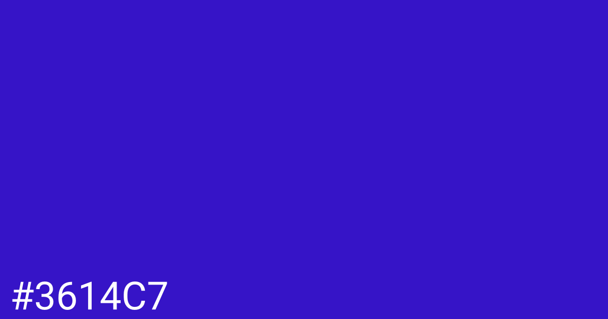 Hex color #3614c7 graphic