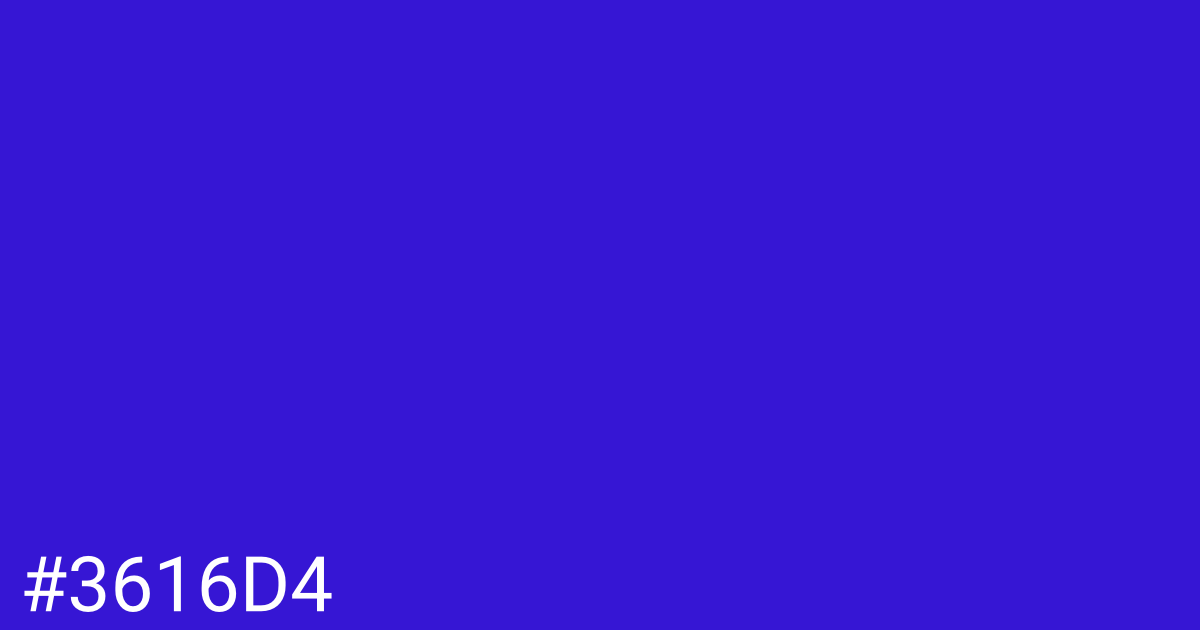 Hex color #3616d4 graphic