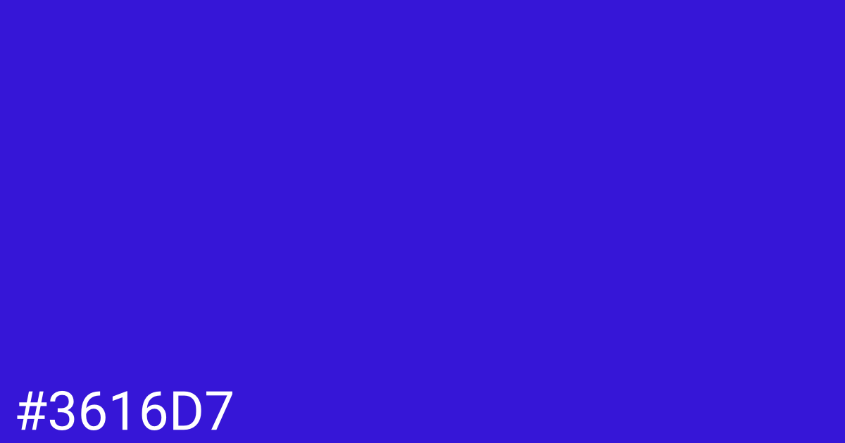 Hex color #3616d7 graphic