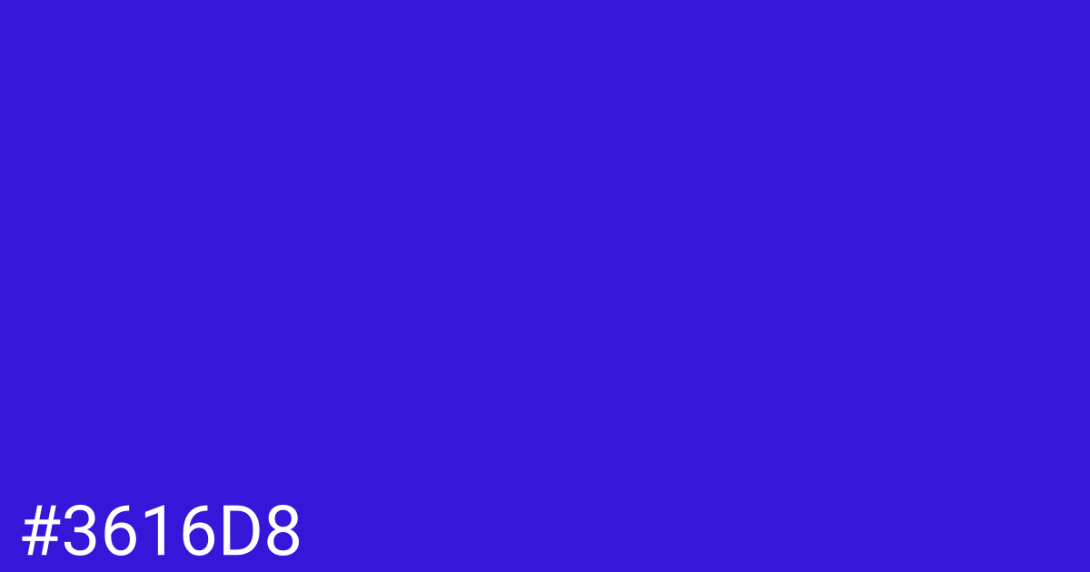 Hex color #3616d8 graphic