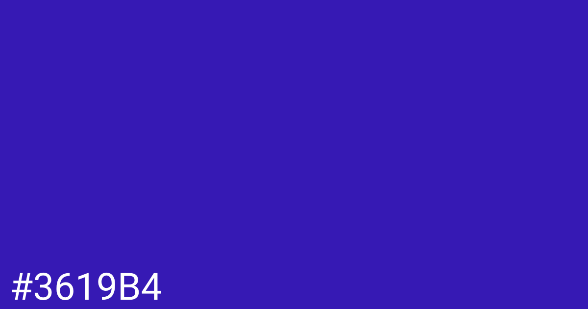 Hex color #3619b4 graphic