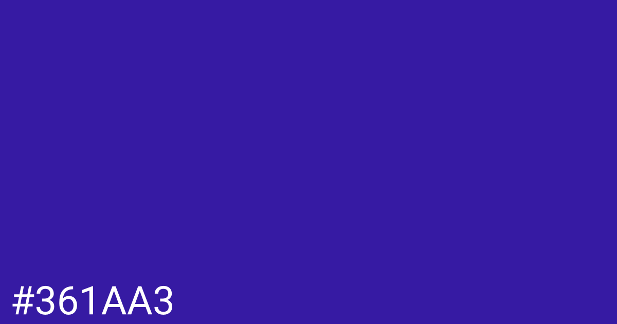 Hex color #361aa3 graphic