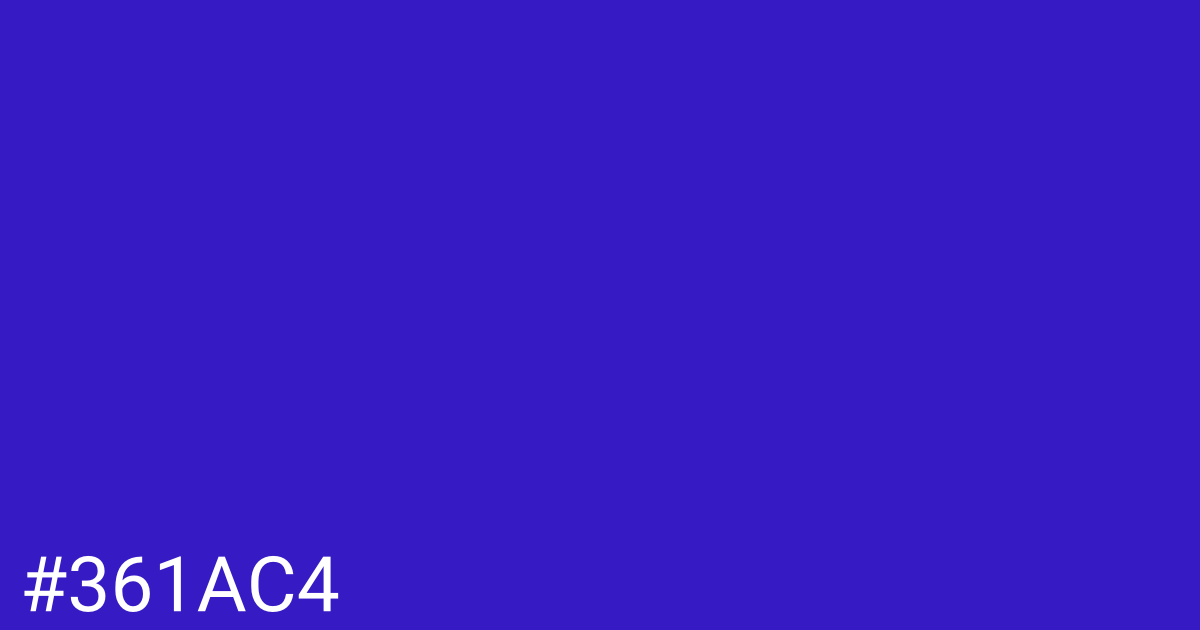 Hex color #361ac4 graphic