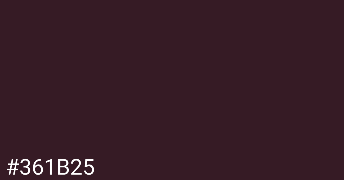 Hex color #361b25 graphic