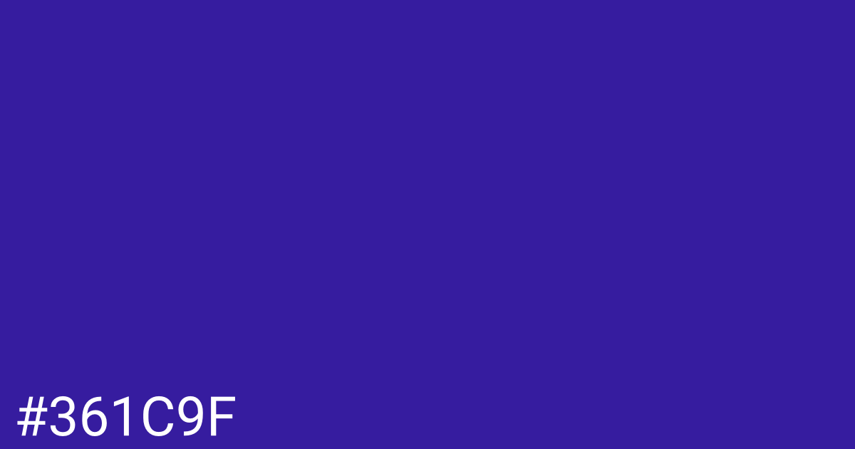 Hex color #361c9f graphic