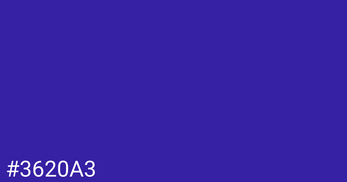 Hex color #3620a3 graphic