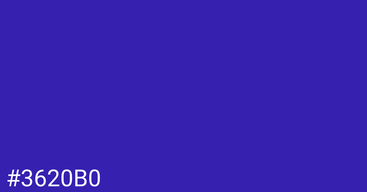 Hex color #3620b0 graphic