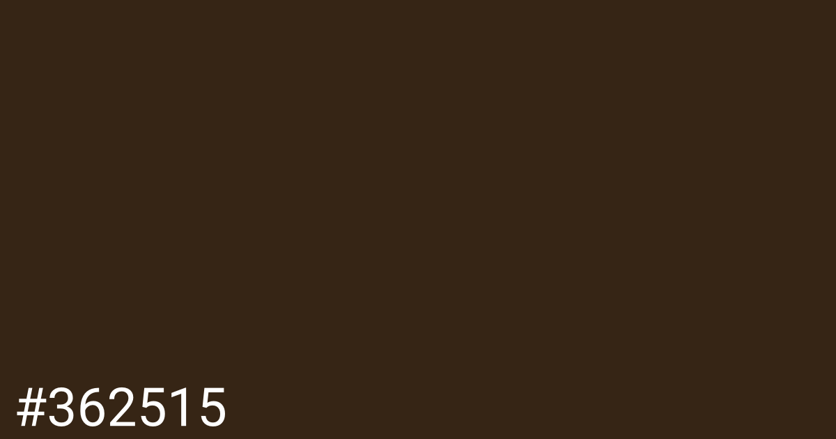 Hex color #362515 graphic