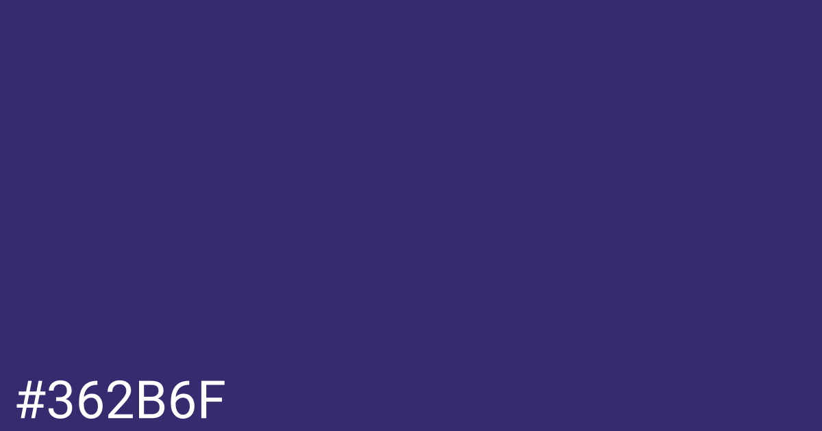 Hex color #362b6f graphic