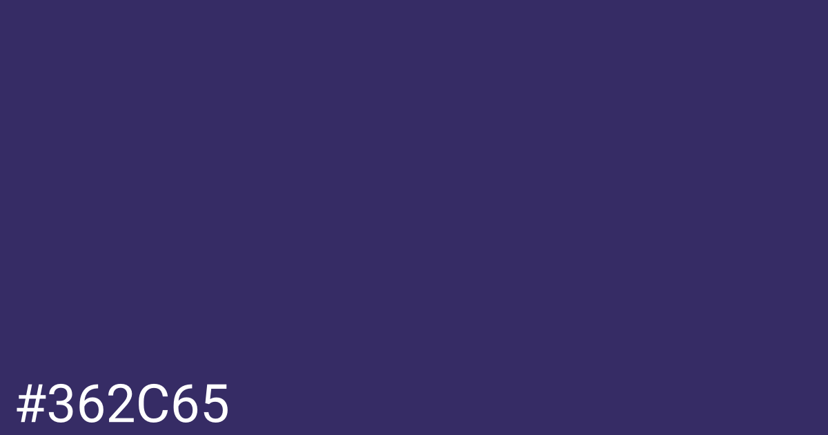 Hex color #362c65 graphic