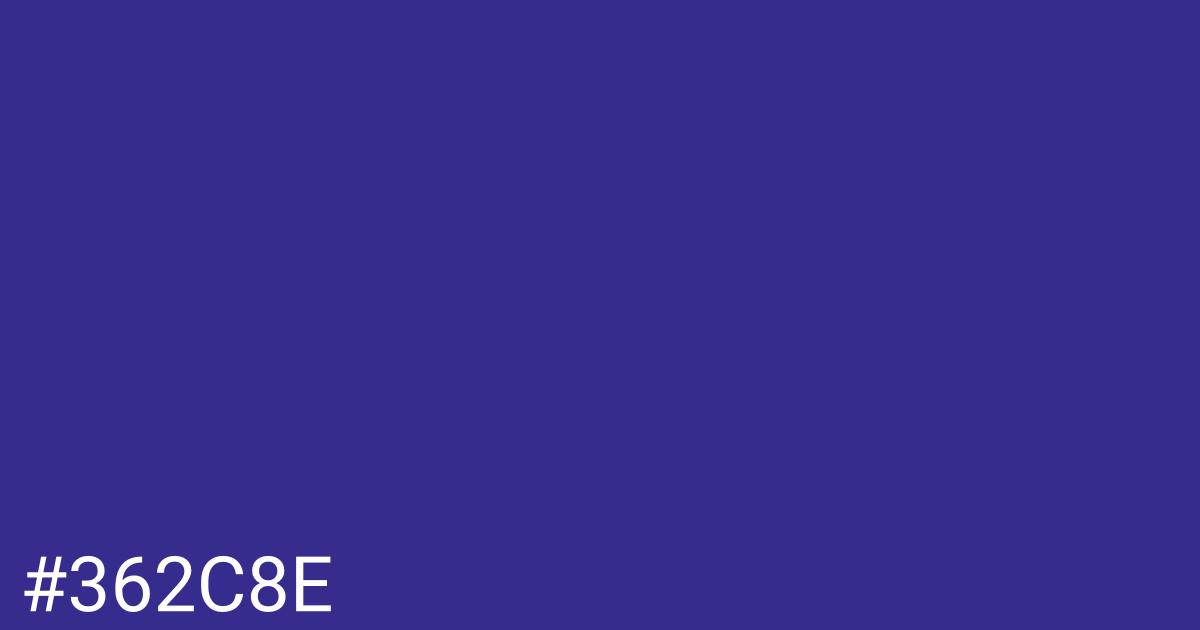Hex color #362c8e graphic