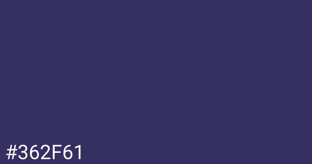 Hex color #362f61 graphic
