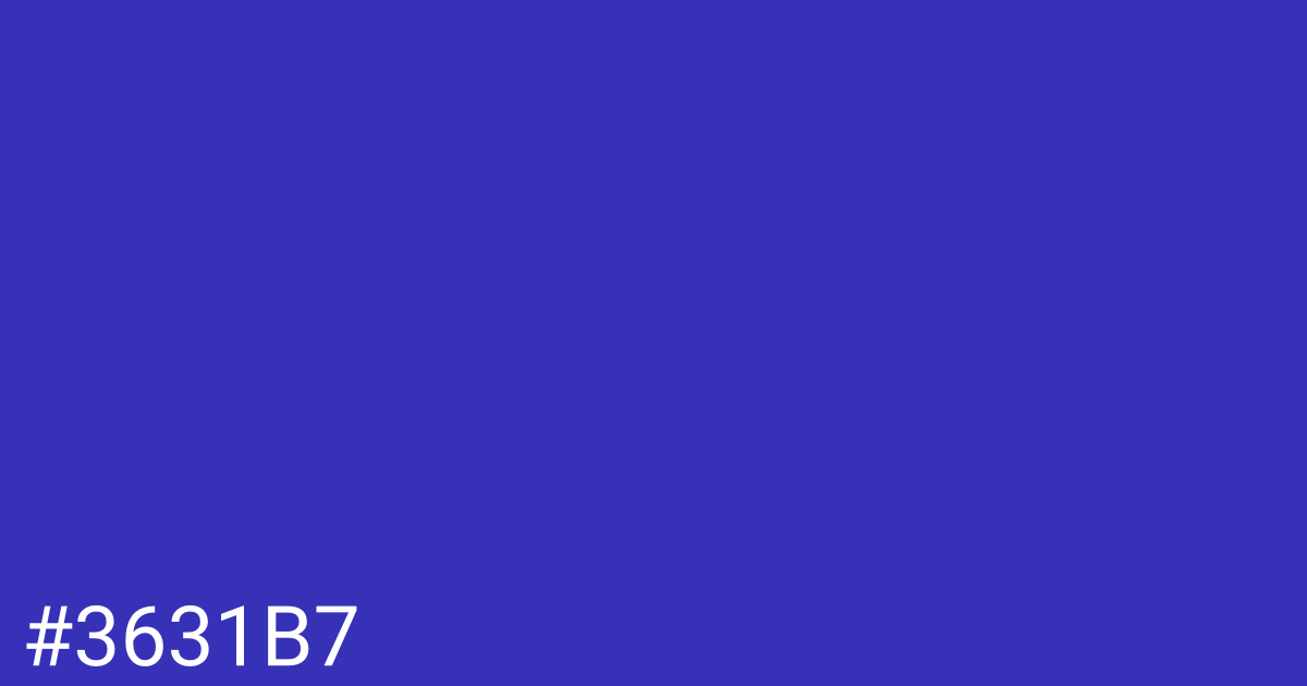 Hex color #3631b7 graphic