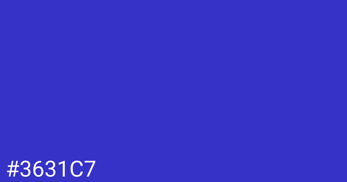 Hex color #3631c7 graphic