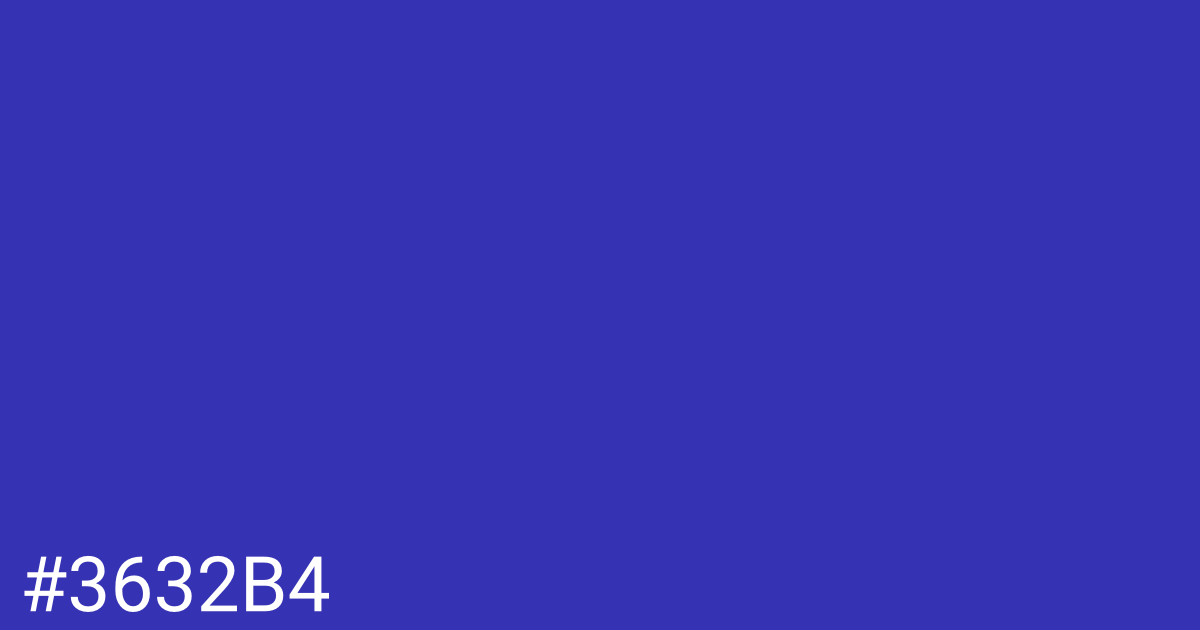 Hex color #3632b4 graphic