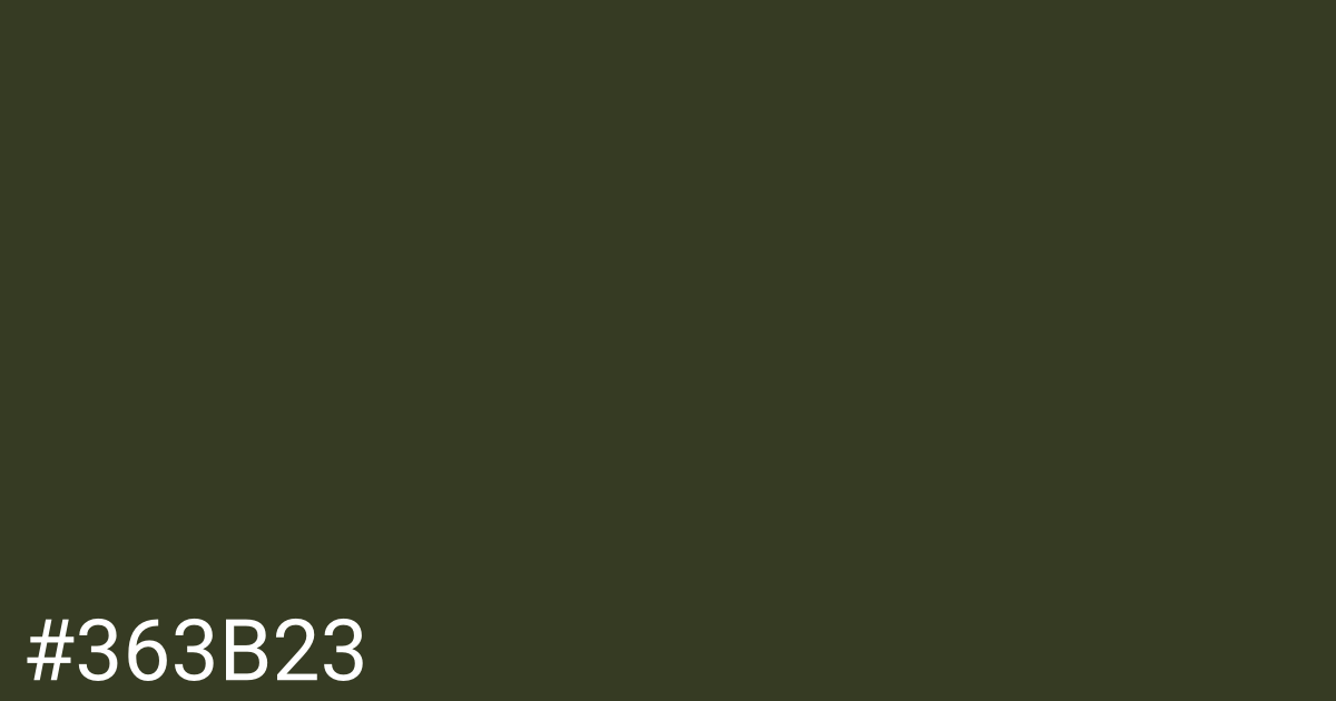 Hex color #363b23 graphic