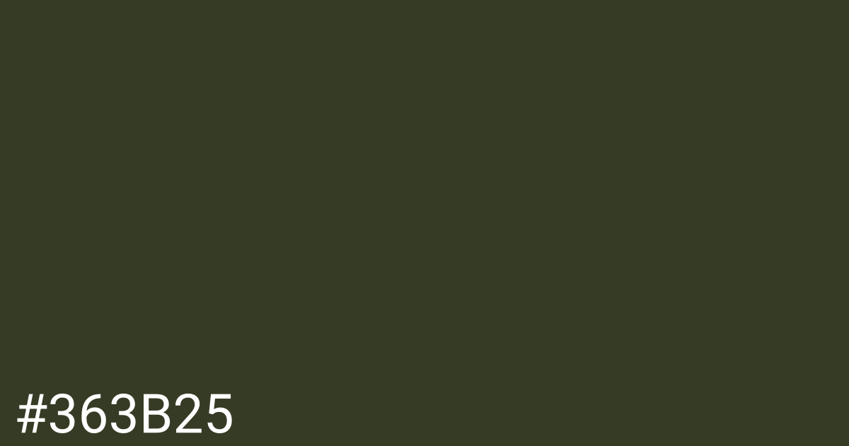 Hex color #363b25 graphic