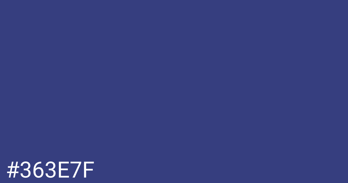 Hex color #363e7f graphic