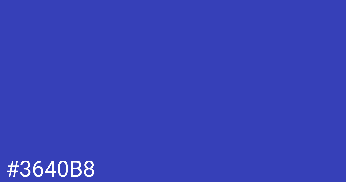 Hex color #3640b8 graphic